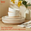 Sweese 18 Pieces Porcelain Dinnerware Set, Modern Dish Set for