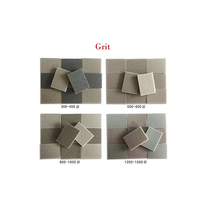 10 Pcs 800-1000 Grits Foam Sanding Sponge Abrasive Blocks Wet/Dry