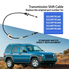 Transmission Shift Cable Compatible with 2006-2012 Jeep Liberty Dodge Nitro 2007-2011, 52109781AF Gearshift Control Lever Selctor Cable Replace 52109781AA 52109781AB 52109781AC 52109781AD