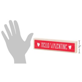 Collins Painting 8" Hello Valentine/Happy Go Lucky - Reversible Sign - Valentines Day Decoration - St Patrick's Day Decor - Dual Holiday Decor