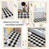 Cekene Buffalo Checkered Black and White 60×130cm Checked Runner Rug