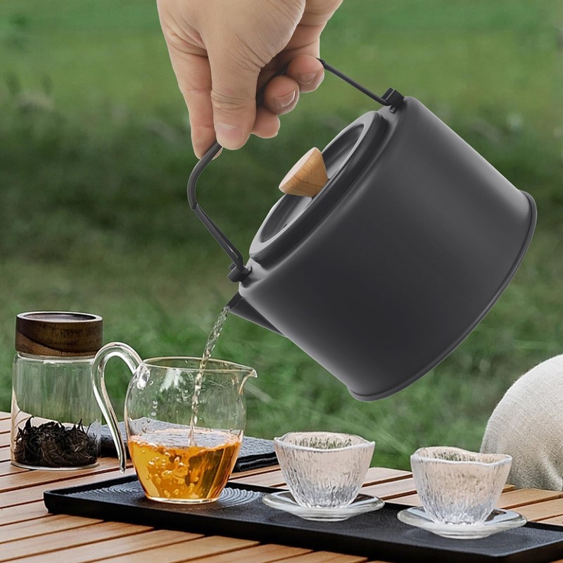 Bacocoo Camping Kettle, Portable Stovetop Tea Kettle Fast Heating Boiling