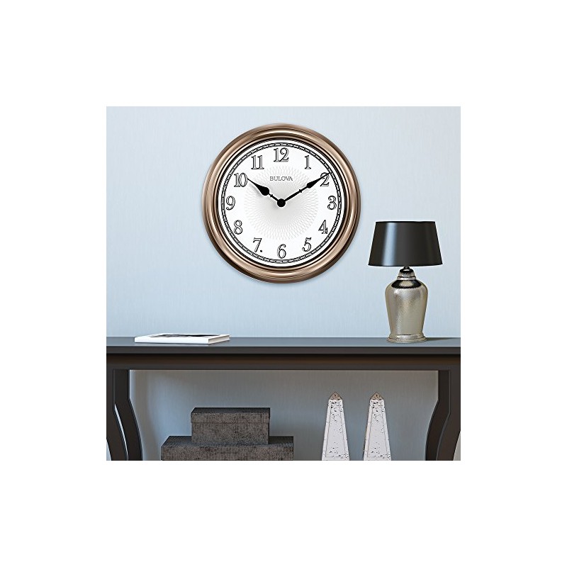 Bulova C4826 Light Time Wall Clock, Champagne