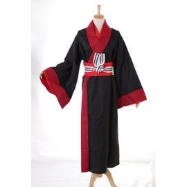 Flower story MN 39 Hozuki's Coolhead Edness No Riding Etsu Japan Kimono Yukata set cosplay costume fancy dress), m, Black