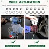 Keadic 10 Set Impact Wrench Retainer Rings with O-Ring, 1/2”