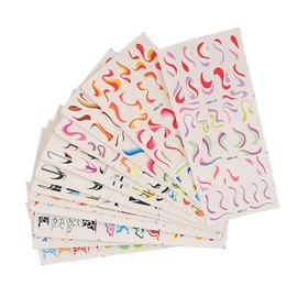 12 Pegatinas Autoadhesivas para Uñas, para Manicura, Bricolaje, para Decoración de Uñas, para Mujeres, Niñas, Niños, Fiesta de Cumpleaños, Regalo