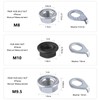 Pack of 12 Bicycle Axle Nuts, Flange Nuts, Flange Nuts