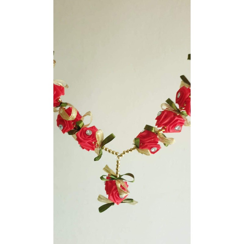 Estationeryhouse Artificial Indian mala/garland/haar jaimala shaadi indian wedding pooja ashtami,Mala