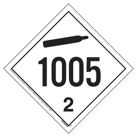1005 Placard, International Division 2.2 Non-Flammable Gas 10-pk. - 10.75" x 10.75" Polycoated Tagboard - J. J. Keller - Complies with Transport Canada Hazmat Placard Requirements