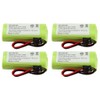 Fenzer 4-Pack Ni-CD Battery 2.4V for Uniden BT-1008, BT-1016 (350mAh)