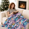 Shark Ocean Pink Blankets for Couch Sofa Bed Throw Blanket