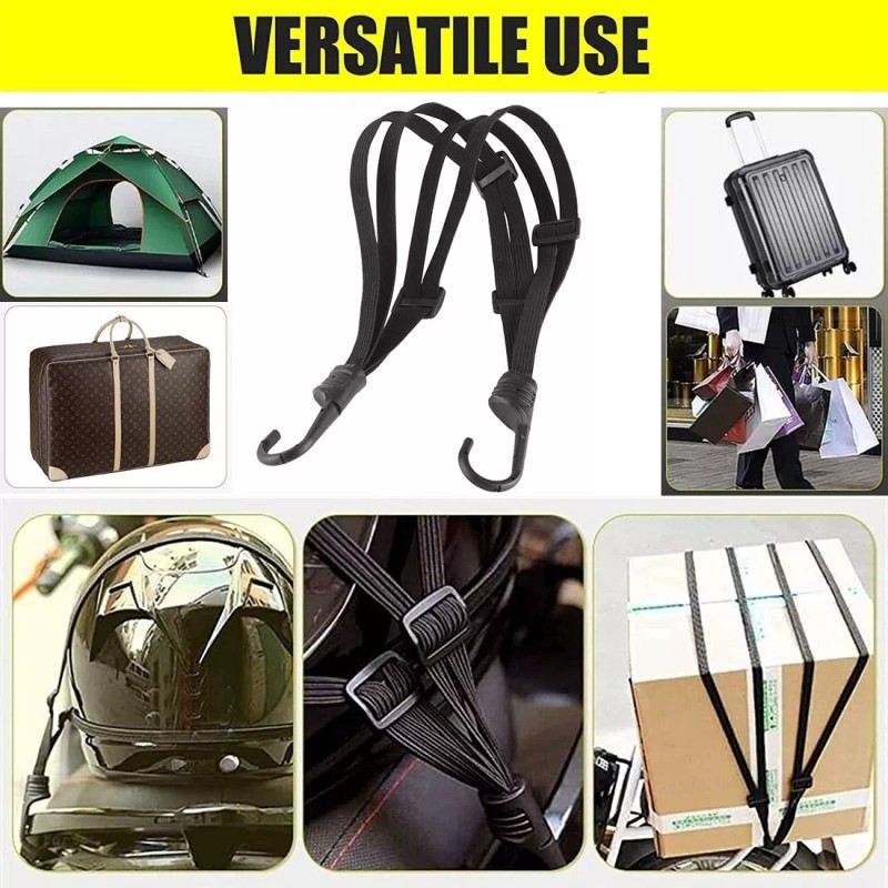 Redes Malla Moto Sujetar Casco Portabulto Cuerda Gancho 3pcs