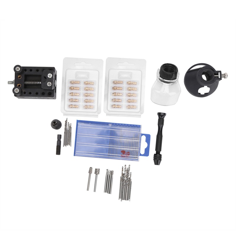 72Pcs Mini Electric Drill Accessories Chuck Engraving Cutter Positioner Drilling