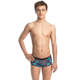 Robots Boy's Swim Shorts - Grey, 2X-Large