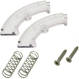 KastLite Post Top Fitter Hardware Kit | Clear Outdoor Post Top Fitter Wing Clamps | Includes 2 Clamps, 2 Screws & 2 Springs (5)