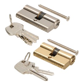 KOTARBAU Lock Cylinder Nickel Brass with Knob Cylinder Lock Profile Cylinder Lock Door Cylinder Lock Cylinder Security Lock Double Cylinder