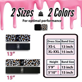 CakeyBums Resistance Band for Glutes, Thighs, Hip, Legs Includes Booty Workout, Exercises for Home Gym, 3 Levels, Cloth, Best for Working Out Butt, Fitness Equipment for Women 13" Cheetah Light