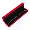 FAYADA Long Velvet Chain Necklace Gift Box, Red Bracelet Storage