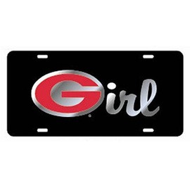 Craftique Georgia Bulldogs Black Arcrylic Georgia Girl Car Tag