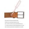 Red Bridge Men's Genuine Leather Belt Scratched Honeycomb, brown
