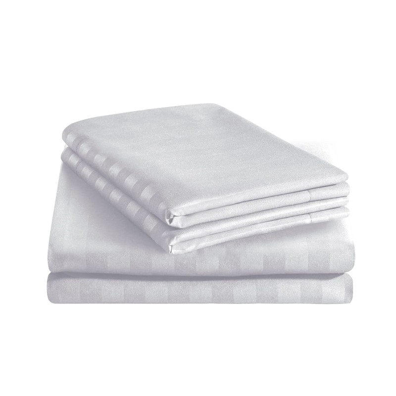 Yorkshire Bedding Single Duvet Cover Set Stripes Satin Hotel Quality