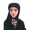 Petaluna Chiffon Polyester Hijab With Gold Sequins And Beads Hijab