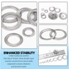 Glarks 160pcs M3/4/5/6/8/10/12/14/16 Double Side Lock Washer, 304 Stainless Steel