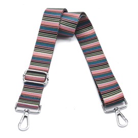 LVYOUME Wide Purse Strap Adjustable Replacement Crossbody Bag Strap Silver Hardware Shoulder Straps for Canvas Tote Handbags