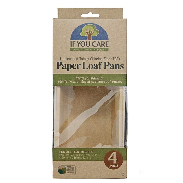 IF YOU CARE FSC Certified Paper Loaf Baking Pans, 4-count