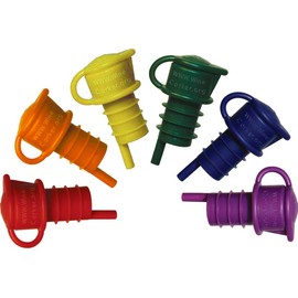 Haley's Corker Pride Pack 5-in-1 Wine Aerator, Stopper, Pourer, Filter and Re-Corker (6-Pack)