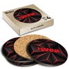 4 x Boxed Round Coasters - Name Hanna Gamer Black