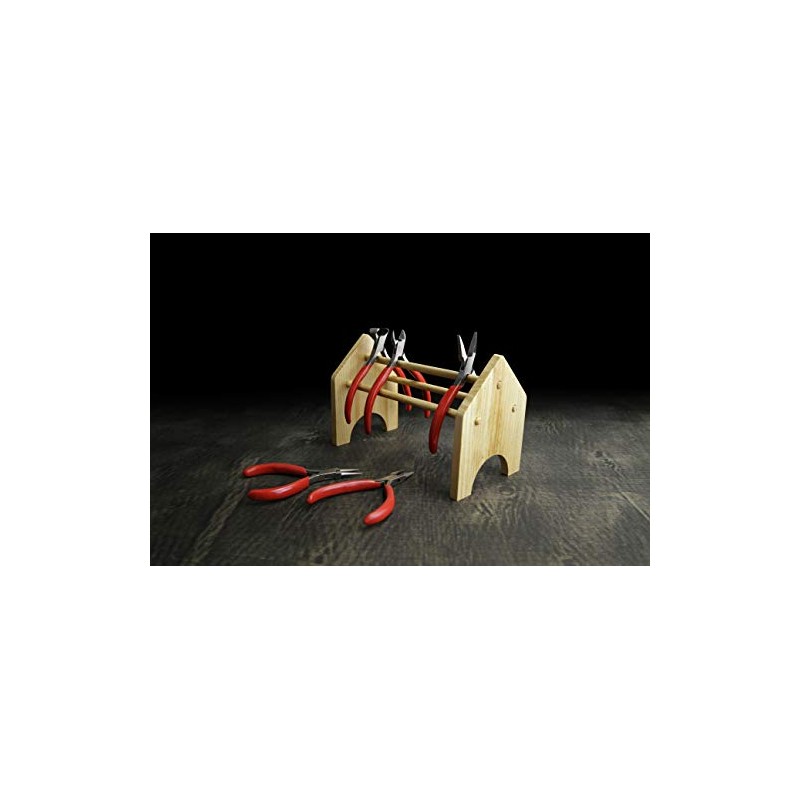 SE Mini Wood Pliers Rack - Pine Wood Dowels Rack