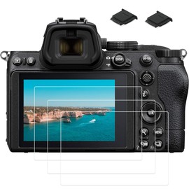 PCTC Z8 Screen Protector for Nikon Z8 Z9 Z5 Z6 Z7 Z7II Z6II LCD Screen 3 packs 0.3mm 9H Hardness Tempered Glass LCD Protector Nikon Z 6 Z7 Z 5 Z 7II Z 6II, 2* Hot Shoe Cap Cover Ladybug