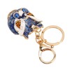 6pcs Lion Dance Keychains Cute Funny Exquisite Metal Rhinestone Chinese