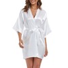 Xuepelit Satin Dressing Gown for Women UK Women's Silk Bride