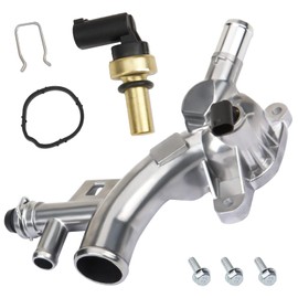 BOMLING Upgraded Coolant Housing Water Outlet, Aluminum Engine Coolant Water Outlet Compatible with 2011-2020 Chevy Cruze Sonic Trax Volt Buick Encore 1.4L Replaces 25193922 55565334 902-846