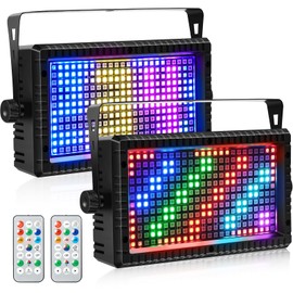 ZKYMZL Strobe Light 288pcs RGB 3-in-1 LED Stage Lights DJ Lights DMX Lighting with Remote Control & Sound Activated for Event Concert Party Church Wedding Club... (2 Packs)