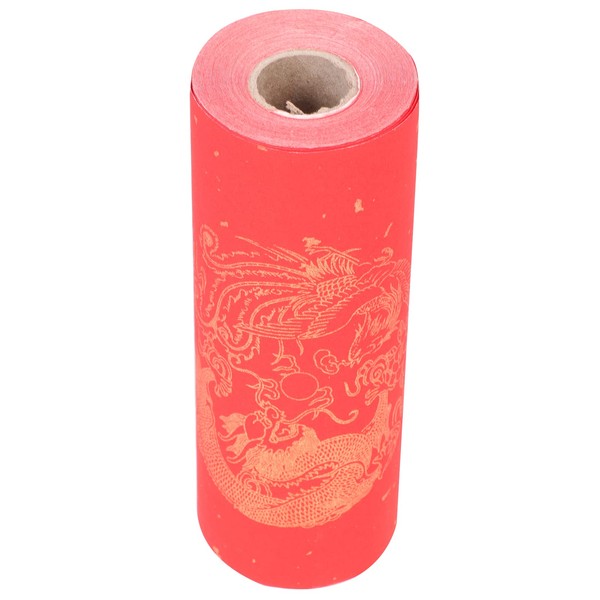 EXCEART 1 roll of Red Xuan Paper Chinese Spring Festival Couplet Paper Red Blank Scroll,2000X17X0.1CM,JSUE113052Z74KRR2L