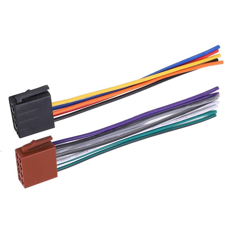 ISO Wiring Harness Adapter, Yctze 2Pcs/Kit ABS Metal Car Radio
