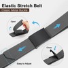 JASGOOD 2 Pack Stretch Web Belt for Men with Metal
