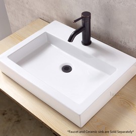 Luxier DS05-TO 1-1/2 in. Brass Bathroom and Vessel Sink Grid Drain Stopper Strainer with No Overflow in Oil Rubbed Bronze