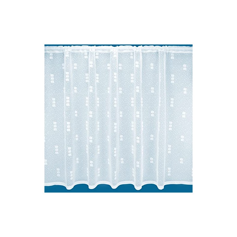 Ella Square Style Semi Plain Net Curtain Sold By The