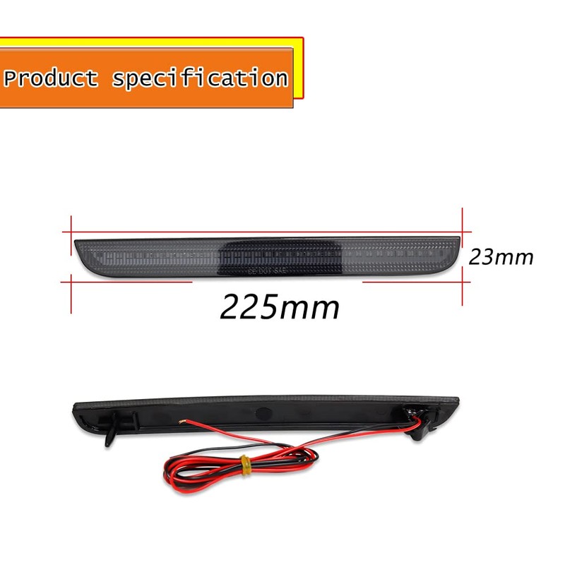 ADIIL Smoked Lens Tail Brake Running Lamps Red LED Reflector