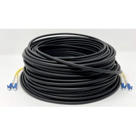 RiteAV Direct Burial/Outdoor LC-LC 2-Strand Fiber Optic Cable Singlemode 9/125 15M 49ft