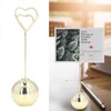 2Pcs Table Number Holder Heart Shaped Firm Stable Premium Metal