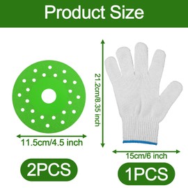 2pcs Saw Blades for Angle Grinder with Gloves, 4.5 Inch Diameter Ultra-Thin Cutting Disc for Rock Slab Tile Glass Marble Ceramic Cutter Wheel Diamond Grinding Polishing & Chamfering Tools (Green)