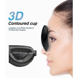 PROMEED 23 Momme Mulberry Silk Sleep Mask - Ultra Soft No-Pressure 3D Contoured Eye Mask with Eye Cups, Adjustable Blackout Sleeping Mask for Women & Men (Pink)