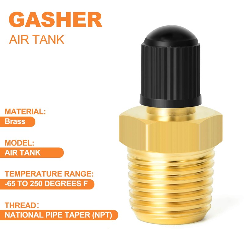 GASHER 2 válvulas de tanque NPT de 1/4 pulgadas, válvula