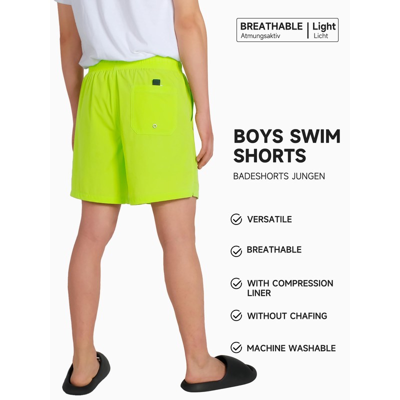 YOUNGSOUL Swimming Trunks Boys Swimming Shorts with Compression Children 2