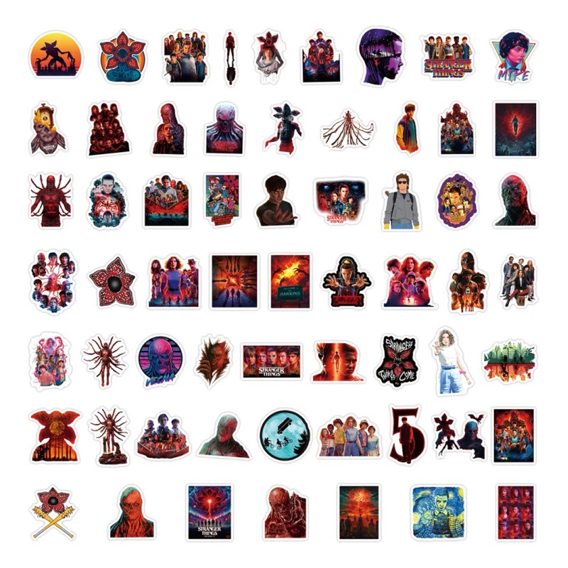 Stranger Things 120 Calcomanias Stickers De Pvc Vs Agua